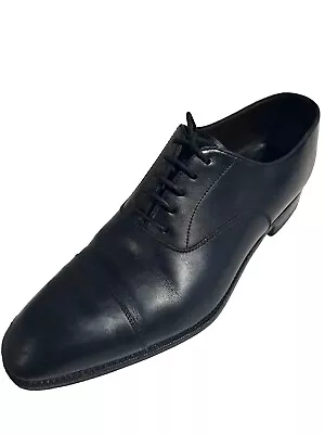 Carmina Mallorca Goodyear Welted Black Leather Cap Toe Oxfords Shoes Size 9 D • $197.96