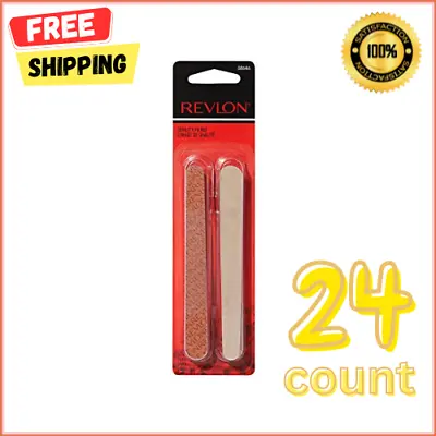 Nail File Emery Boards Double Sided Pedicure Manicure Tool Beige Brown 24 Counts • $4.90