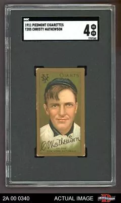 1911 T205 Christy Mathewson Giants COMMON VARIATION SGC 4 - VG/EX • $4590