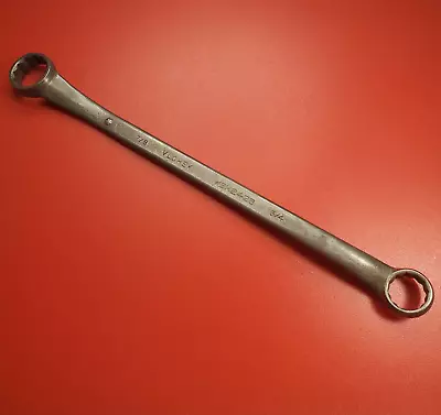 VLCHEK 7/8  X 3/4  Double Box End Combination Wrench WBH2428 Alloy U.S.A. VTG • $9.98