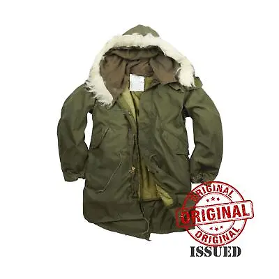 Fishtail Parka Original US M65 Padded Hooded Army Military Issued Used Green • $255.37