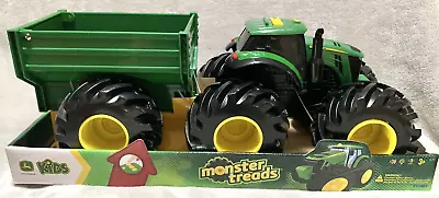 NEW John Deere Monster Treads Farm Tractor W/Lights And Sounds & Hopper Wagon • $31.99