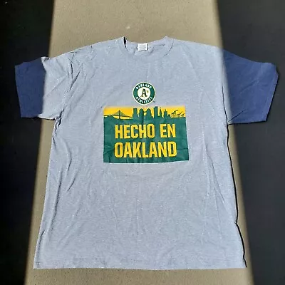 Oakland A's Athletics Hecho En Oakland Made In Oakland Gray Tshirt XL Giveaway  • $12.49