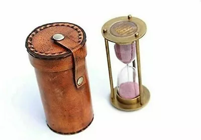 Sand Timer Hourglass Brass Nautical Maritime Hour Glass Vintage Sand Clock Gift • $35.66