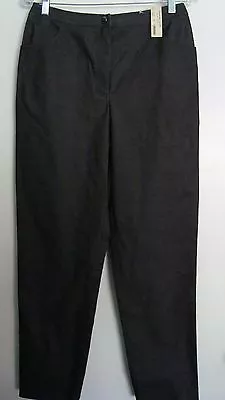 Amanda Smith Women's Dress Pants Size 6 Dark Grey Color Cotton Blend Nwt • $28