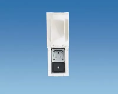 £28.90 • Buy Outside Mains & Satellite Input Socket Box White TND Caravan Motorhome PO147