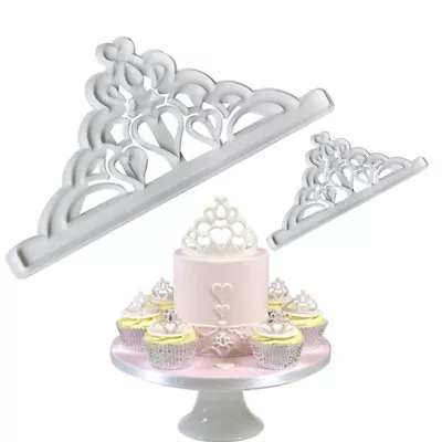 £3.95 • Buy 2 Pcs PRINCESS CROWN TIARA Mould Cutter Fondant Mold Cake Fairy 5 **UK SELLER**