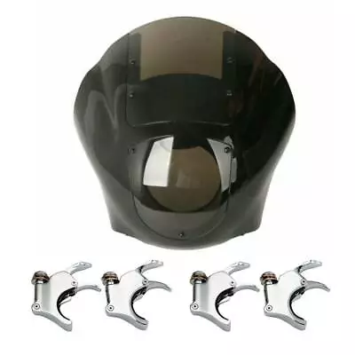 Quarter Fairing Smoke Windshield 49mm Fork Clamp Fit For Harley Sportster Dyna • $128.99