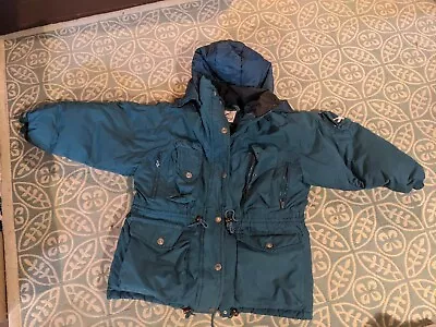 Vtg Triple Fat Goose Jacket Parka Men’s Large  Green Warm Down Filled With Hood • $48