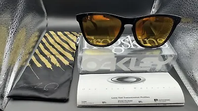 Oakley Shaun White Gold Series Frogskin Polished Black W/24k Gold Iridium Lenses • $380