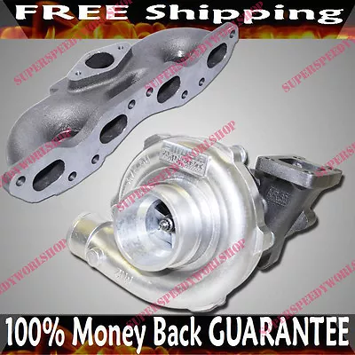 Iron Cast Turbo Manifold+ T3/T4 Turbo Charger For Nissan 89-98 240sx SR20 ONLY • $350