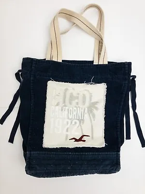 Vintage Y2K Hollister Navy Blue Corduroy Tote Bag - FLAWS • £9.63