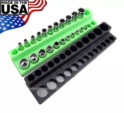 Mechanics Time Saver 1/4 Drive Magnetic Socket Holder Tray Metric SAE Deep USA • $34.99