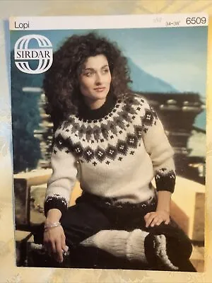 Sirdar Lopi Knitting Pattern 6509. Sweater & Legwarmers 34-38 . Original • £5