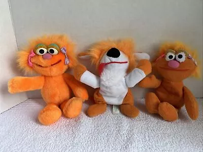 Vintage Sesame Street Zoe Barkley Dog Plush Orange Muppet Lot JIM HENSON TYCO • $38.99