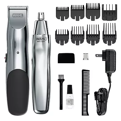 Wahl Rechargeable Beard Mustache Trimmer Ear Nose Hair Clipper Electric Shaver  • $38.68