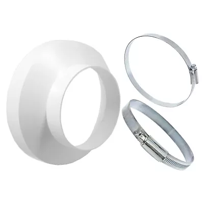 £11.55 • Buy Vent Hose Reducer Adaptor 4  100mm / 6  152mm Cooker Hood Duct Connector + Clips