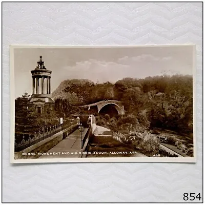 Burns' Monument And Auld Brig O'Doon Alloway Ayr Real Photo Postcard (P854) • $3.21