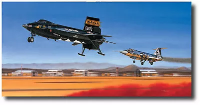 First Re-Entry By Mike Machat - North American X-15 - Joe Engle - Aviation Art • $145