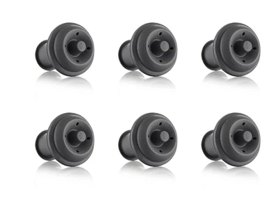 $19.99 • Buy Vacu Vin Wine Saver Vacuum Stoppers, Set Of 6 - Grey