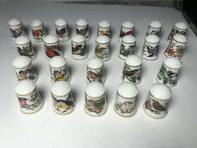£30 • Buy Songbirds Of The World Thimbles (set Of 25)- Ron Hill 1983 Collection