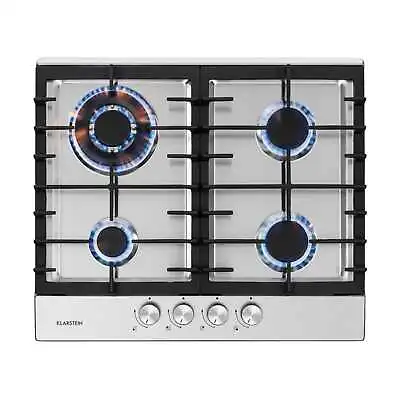 Gas Hob 60 Cm 4 Burner Stainless Steel Gas Cooker Hob Gas Burner Hob Metallic • £402.49