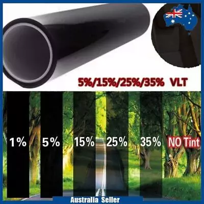$15.29 • Buy Window Tint Film Black Roll VLT 5/15/25/35% Car Home 76cmX7m Tinting DIY Tools
