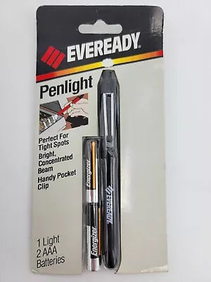 Vintage Eveready Penlight Flashlight 1993 Black New Sealed • $27.99