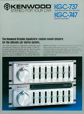 C1979 Kenwood KGC-737 747 Graphic Equalizer Car Stereo Original Dealer Brochure • £15