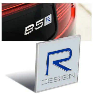 For VOLVO Silver R Design Rear Boot Emblem Sticker Flag Logo Badge V40 V50 V60 • $39.59