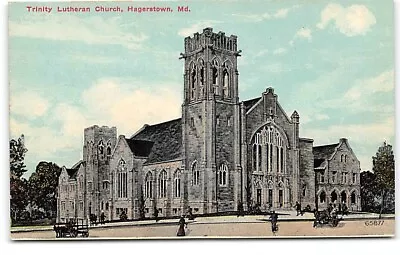 Maryland-MD-Hagerstown-Trinity Lutheran Church-Antique Postcard • $4.95