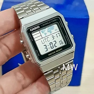 Casio Vintage World Time Digital Watch A500wa-1d A500wa-1df Unisex 5 Alarms Mens • $69.90