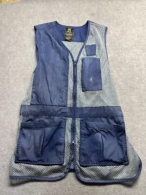 Browning Trapper Creek Mesh Shooting Vest Blue Grey Size 2XL 9507 • $24.99