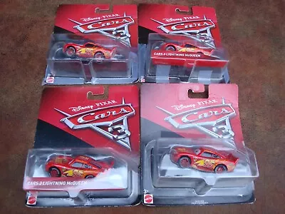 (4) Disney/Pixar CARS 3 Steve McQueen Die Cast Cars- 1:55 Scale By Mattel 2016  • $19.99