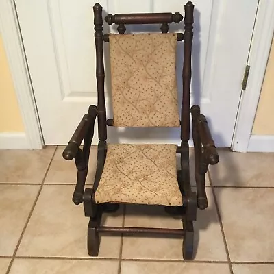 Antique Child’s Platform Rocking Chair Victorian Eastlake 1880s 25” Tall • $50