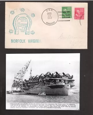 U.S.S. Mindoro (CVE-120) - Naval Ship's Cover -December 13 1950 - Gmahle Cachet • $4.99