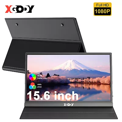 15.6inch Portable Monitor 1080P External Monitor For Laptop PC Mac Phone Xbox • £94.69