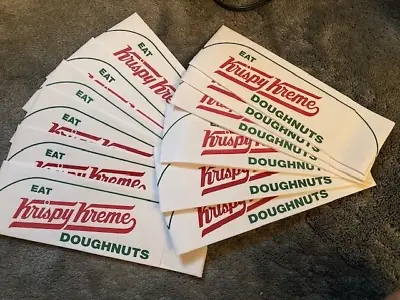 1 DOZEN Krispy Kreme Doughnuts Hats 12 Paper Bakers Cap Low Profile 12 Count NEW • $7.99