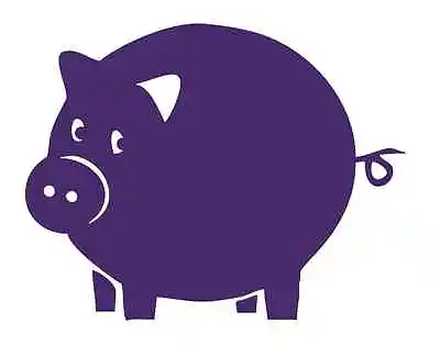 $3.95 • Buy Pig With Curly Tail #578 - Sticker / Decal / Chalkboard / Stencil- Made To Order
