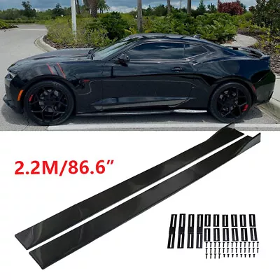 86.6'' Side Skirt Extensions Rocker Panel Body Kit Splitters For Camaro LT1 ZL1 • $79.82