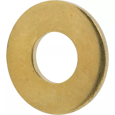 1/4  Solid Brass Flat Washers Commercial Standard Grade 360 Qty 100 • $16.06