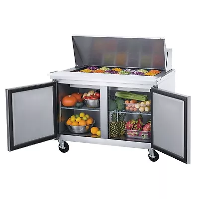 60  Mega Top Sandwich Salad Prep Table 2 Door Refrigerated Prep Table 24 Pans • $2291.77