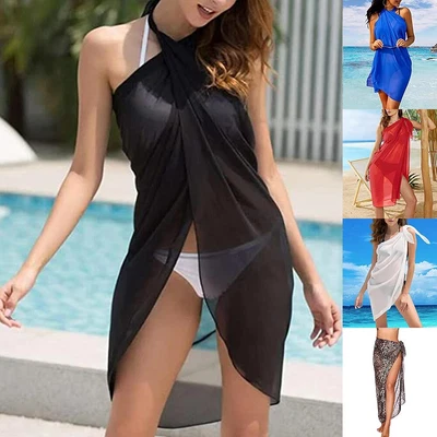 £5.59 • Buy Womens Chiffon Sarong Bikini Cover Up Beach Wrap Skirt Dress Swimsuit Swimwear