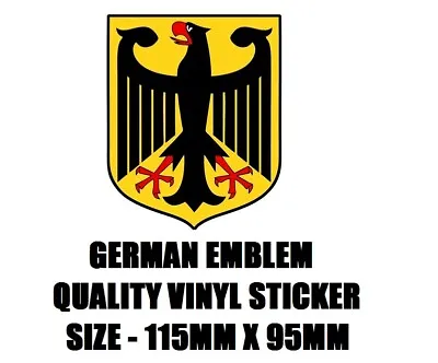 Quality Vinyl Sticker German Eagle Iron Cross 4 Bike Helmet Harley Honda Suzuki • $10.41