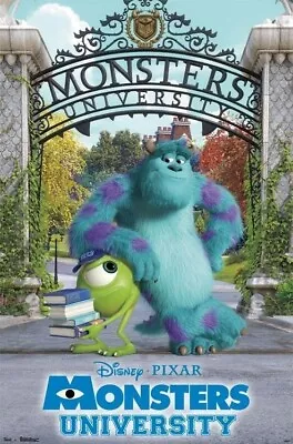 MONSTERS UNIVERSITY ~ GATE DUO 22x34 MOVIE POSTER Disney Pixar Mike Sulley • $6.80