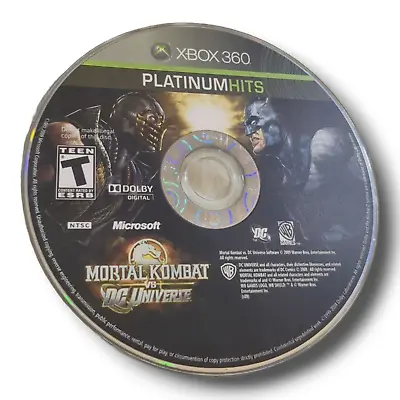 $9.99 • Buy Microsoft Xbox 360 Disc Only TESTED Mortal Kombat Vs. DC Universe PH