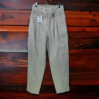 NWT Vintage 90's Together Women's 12 High Rise Pleated Tapered Leg Cotton Pants • $29.16