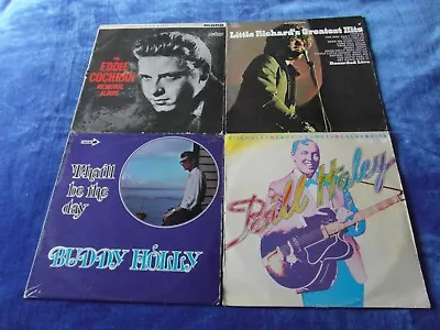 4 Rock N Roll Lp Vinyl Buddy Holly Bill Haley Little Richard Eddie Cochran • £4.99