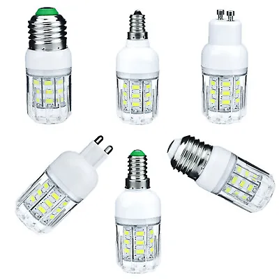 12V 24V 110V 220V LED Corn Light Bulbs 7W E27 E12 E26 E14 G9 5730 SMD 27LED Lamp • $3.48