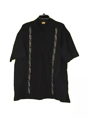 Somi Black Cuban Style Shirt XL Men • $14